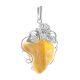 Handmade Amber Pendant In Sterling Silver the Dew ​, image , picture 3