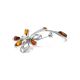 Sterling Silver Brooch With Cognac Amber The Verbena, image , picture 4