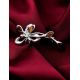Sterling Silver Brooch With Cognac Amber The Verbena, image , picture 2