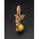 Gold-Plated Pendant With Honey Amber The Angel, image , picture 2