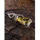 Bold Amber Silver Pendant The Lagoon, image , picture 4