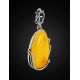 Honey Amber Pendant In Sterling Silver The Toscana, image , picture 2