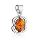 Cognac Amber Pendant In Sterling Silver The Violet, image , picture 3