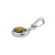 Bright Green Amber Pendant In Sterling Silver The Berry, image , picture 2