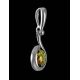Bright Green Amber Pendant In Sterling Silver The Berry, image , picture 3