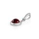 Classy Silver Pendant With Cherry Amber The Berry, image , picture 3