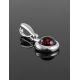 Classy Silver Pendant With Cherry Amber The Berry, image , picture 2