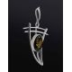 Sailboat Motif Silver Amber Pendant The Nautica, image , picture 2