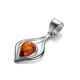 Sterling Silver Pendant With Cognac Amber The Fiori, image , picture 3