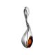 Cognac Amber Pendant In Sterling Silver The Peony, image , picture 3