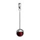 Stylish Silver Pendant With Ball Shaped Amber Stone The Paris, image , picture 4