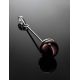 Stylish Silver Pendant With Ball Shaped Amber Stone The Paris, image , picture 2