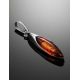 Elongated Amber Silver Pendant The Gaudi, image , picture 2