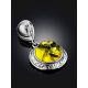 Round Amber Pendant In Sterling Silver The Hermitage, image , picture 3
