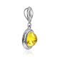 Round Amber Pendant In Sterling Silver The Hermitage, image , picture 4