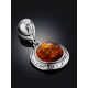 Round Amber Pendant In Sterling Silver The Hermitage, image , picture 3