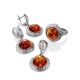 Round Amber Pendant In Sterling Silver The Hermitage, image , picture 5