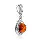 Round Amber Pendant In Sterling Silver The Hermitage, image , picture 4