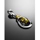 Green Amber Pendant In Sterling Silver The Prussia, image , picture 2