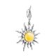 Silver Amber Sun Shaped Pendant The Helios, image , picture 3
