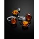 Round Silver Pendant With Lemon Amber The Furor, image , picture 4