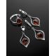 Sterling Silver Pendant With Cognac Amber The Fiori, image , picture 4