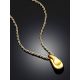 Chic Gilded Silver Amber Necklace The Palazzo, image , picture 2