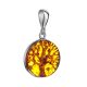 Talisman Silver Pendant With Amber The Tree Of Life, image , picture 3
