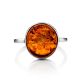 Minimalist Design Silver Amber Ring The Monaco, Ring Size: 13 / 22, image , picture 4