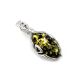 Green Amber Pendant In Sterling Silver The Rendezvous, image , picture 3