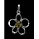 Floral Amber Pendant In Sterling Silver The Daisy, image , picture 3