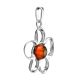 Cute Amber Pendant In Sterling Silver The Daisy, image , picture 3
