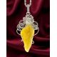 Amber Pendant In Sterling Silver The Dew, image , picture 2