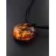 Cognac Amber Pendant Necklace, image , picture 3