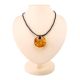 Cognac Amber Pendant Necklace, image , picture 7