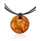 Cognac Amber Pendant Necklace, image , picture 2