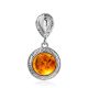 Round Amber Pendant In Sterling Silver The Hermitage, image , picture 2
