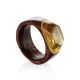 Ethnic Style Wood Amber Ring The Indonesia, Ring Size: 9 / 19, image 