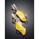 Curvaceous Gold Amber Earrings The Rialto, image , picture 2
