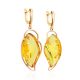 Lustrous Gold Amber Dangle Earrings The Rialto, image , picture 3