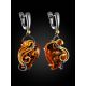 Filigree Design Silver Amber Dangle Earrings The Rialto, image , picture 2
