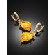 Gorgeous Curvaceous Gold Amber Earrings The Rialto, image , picture 2