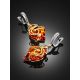 Filigree Design Silver Amber Dangle Earrings The Rialto, image , picture 3