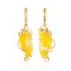 Curvaceous Gold Amber Earrings The Rialto, image 