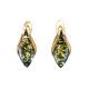 Gold Amber Earrings The Snowdrop, image 