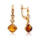 Ultra Feminine Gold Amber Earrings The Sambia, image 