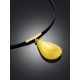 Ethnic Style Amber Pendant Necklace, Length: 40, image , picture 2
