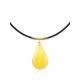 Ethnic Style Amber Pendant Necklace, Length: 40, image 