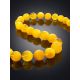 Fashionable Honey Amber Beaded Necklace, Length: 48, image , picture 2