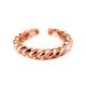 Twisted Design Rose Plated Silver Ring The Liquid, Ring Size: Adjustable, image , picture 3